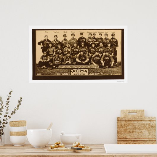 Chicago Cubs Baseball 1913 Poster (Küche)