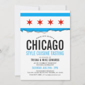 Chicago Cuisine | Party Flag Einladung (Vorderseite)