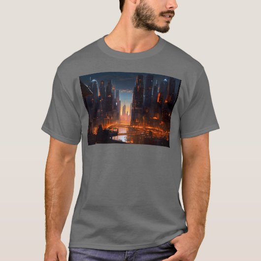 Chicago Cyber Punk Geschenk T-Shirt (Vorderseite)
