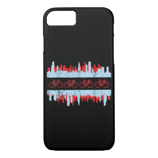 Chicago Cyclist Flag Skyline Cycling Bicycle Gift Case-Mate iPhone Hülle