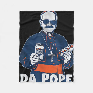 Chicago Da Pope Funny Spaß Katholisch Fleecedecke
