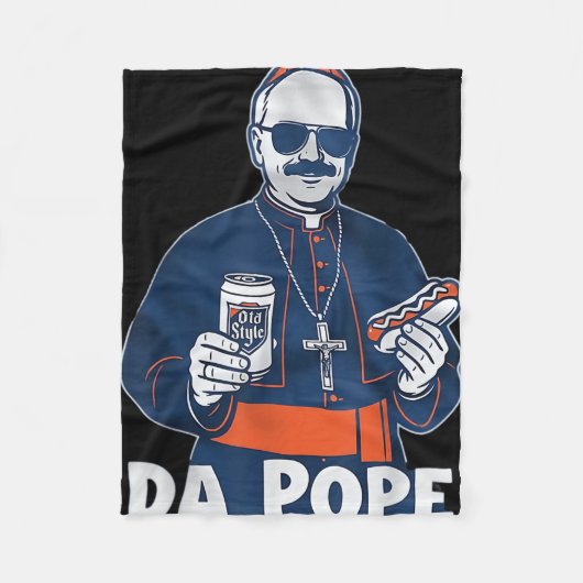 Chicago Da Pope Funny Spaß Katholisch Fleecedecke (Vorderseite)