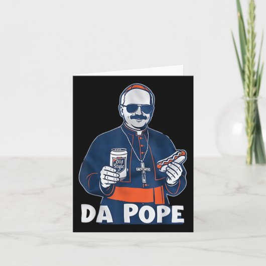 Chicago Da Pope Funny Spaß Katholisch Karte (Vorderseite)