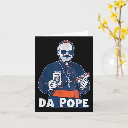 Chicago Da Pope Funny Spaß Katholisch Karte (Gelbe Blume)