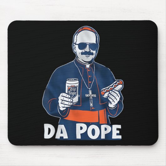 Chicago Da Pope Funny Spaß Katholisch Mousepad (Vorne)