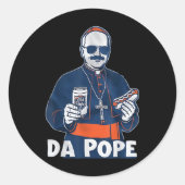 Chicago Da Pope Funny Spaß Katholisch Runder Aufkleber (Vorderseite)