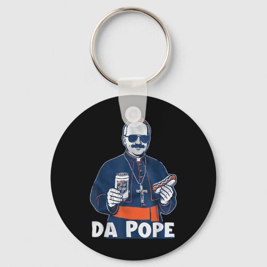 Chicago Da Pope Funny Spaß Katholisch Schlüsselanhänger (Vorderseite)