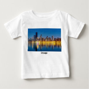 Chicago Dawn Cityscape Baby T - Shirt