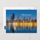 Chicago Dawn Cityscape Danke Postcard Postkarte (Vorne/Hinten)