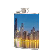 Chicago Dawn Cityscape Flachmann (Links)