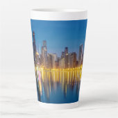 Chicago Dawn Cityscape Milchtasse (Vorderseite)