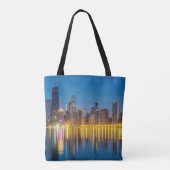 Chicago Dawn Cityscape Tasche (Rückseite)
