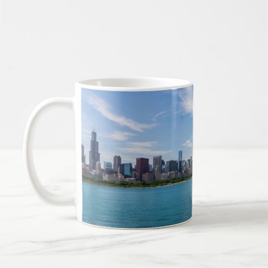 Chicago Day Cityscape Coffee Tasse (Links)