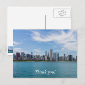 Chicago Day Cityscape Danke Postcard Postkarte (Vorne/Hinten)