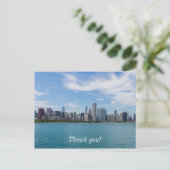 Chicago Day Cityscape Danke Postcard Postkarte (Stehend Vorderseite)