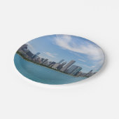 Chicago Day Cityscape Pappteller (Schrägansicht)