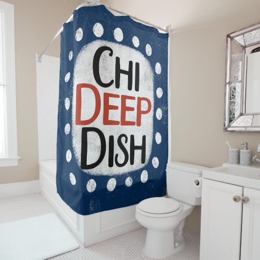 Chicago Deep Dish Duschvorhang (Beispiel)