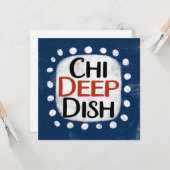 Chicago Deep Dish Grußkarte Karte (Vorderseite/Rückseite Beispiel)