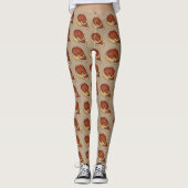 Chicago Deep Dish Pepperoni Käse Pizza Feinschmeck Leggings (Vorderseite)