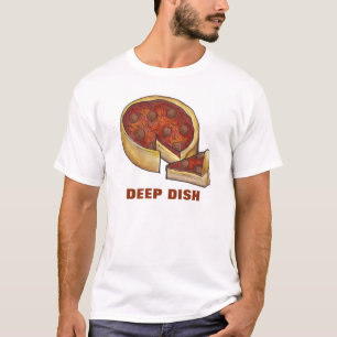Chicago Deep Dish Pepperoni Pizza Pie Feinschmecke T-Shirt