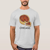Chicago Deep Dish Pepperoni Pizza Pie Slice Food T-Shirt (Vorderseite)