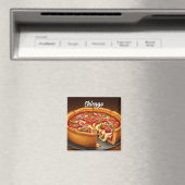 Chicago Deep Dish Pizza Magnet (In Situ (Geschirrspüler))