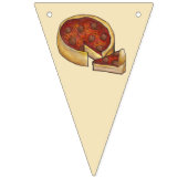 Chicago Deep Dish Pizza Party Happy Birthday Wimpelkette (Erste Fahne)