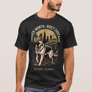 Chicago Deutscher Schäferhund Afrikanisches Erbe S T-Shirt