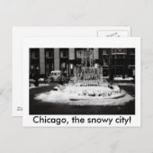 Chicago, die schneebedeckte Stadt! Postkarte (Vorne/Hinten)