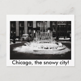 Chicago, die schneebedeckte Stadt! Postkarte