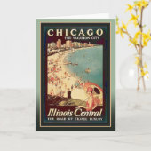 Chicago, die Urlaubsstadt Karte (Gelbe Blume)