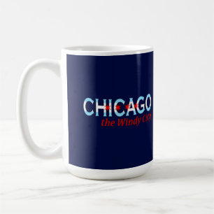 Chicago die windige Stadt, Chicago-Flaggen-Entwurf Kaffeetasse