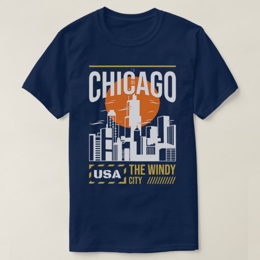 Chicago die windige Stadt TShirt (Design vorne)