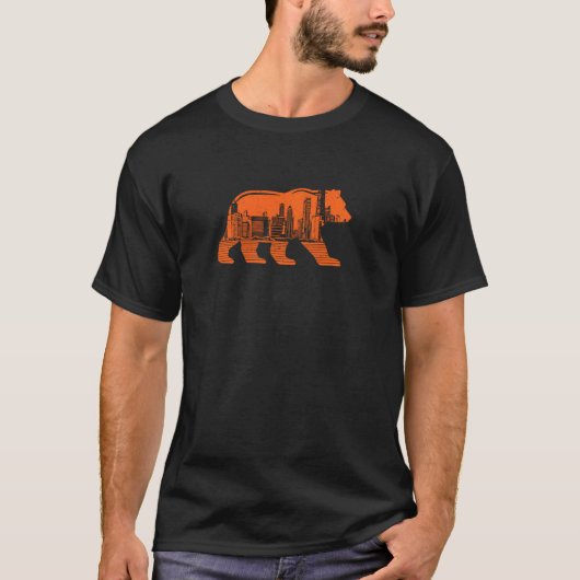 Chicago Downtown City Skyline Illinois Pride Pullo T-Shirt (Vorderseite)
