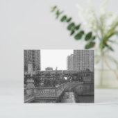 Chicago… durch den Fluss Postkarte (Stehend Vorderseite)