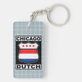 Chicago Dutch Shield Keyring Schlüsselanhänger (Rückseite)
