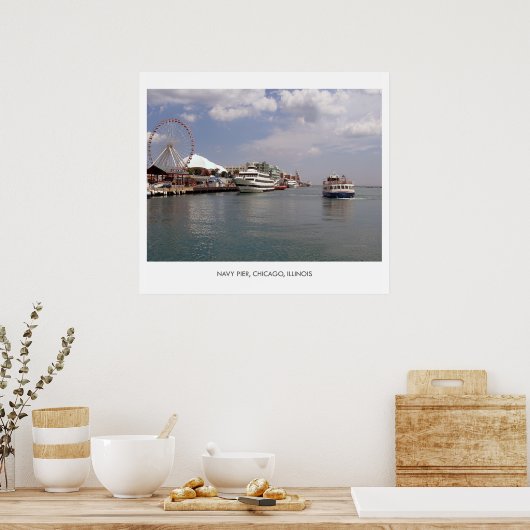 CHICAGO - Ein Blick auf den Marinepier Poster (Küche)