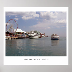 CHICAGO - eine Ansicht des Marine-Piers Poster