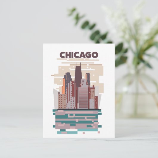 Chicago Einladungspostkarte (Stehend Vorderseite)