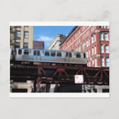 Chicago El Train Postkarte (Vorderseite)