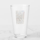 Chicago-El-Zug im Winterschnee Glas (Rückseite)