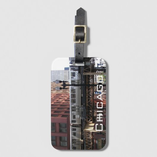 Chicago Elevated Loop Bahn Gepäckanhänger (Vorderseite Vertikal)