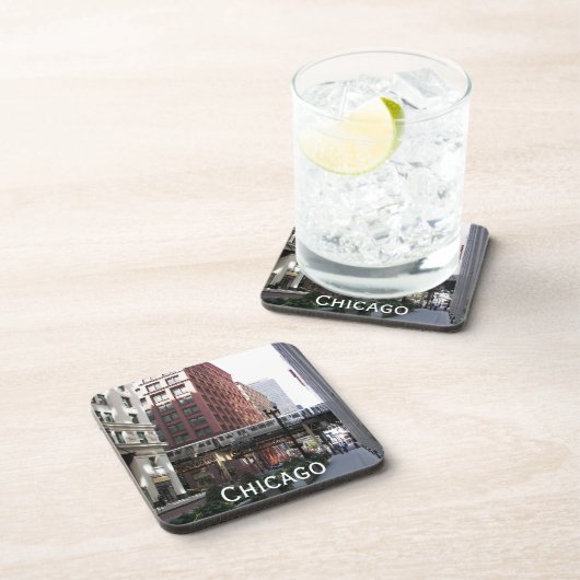 Chicago Elevated Loop Bahn Getränkeuntersetzer (Rechte Seite)