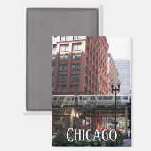 Chicago Elevated Loop Bahn Magnet (Vorderseite/Rückseite)