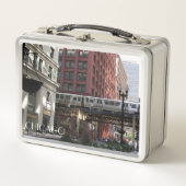Chicago Elevated Loop Bahn Metall Brotdose (Vorderseite)