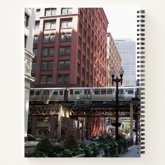 Chicago Elevated Loop Bahn Notizblock (Rückseite)