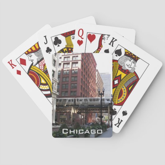 Chicago Elevated Loop Bahn Spielkarten (Rückseite)