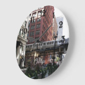 Chicago Elevated Loop Train Große Wanduhr (Winkel)