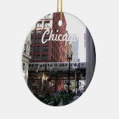 Chicago Elevated Loop Train Keramik Ornament (Rechts)