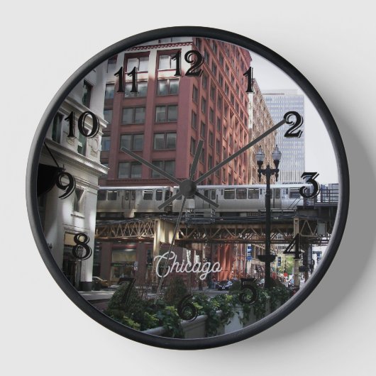 Chicago Elevated Loop Train Uhr (Vorderseite)